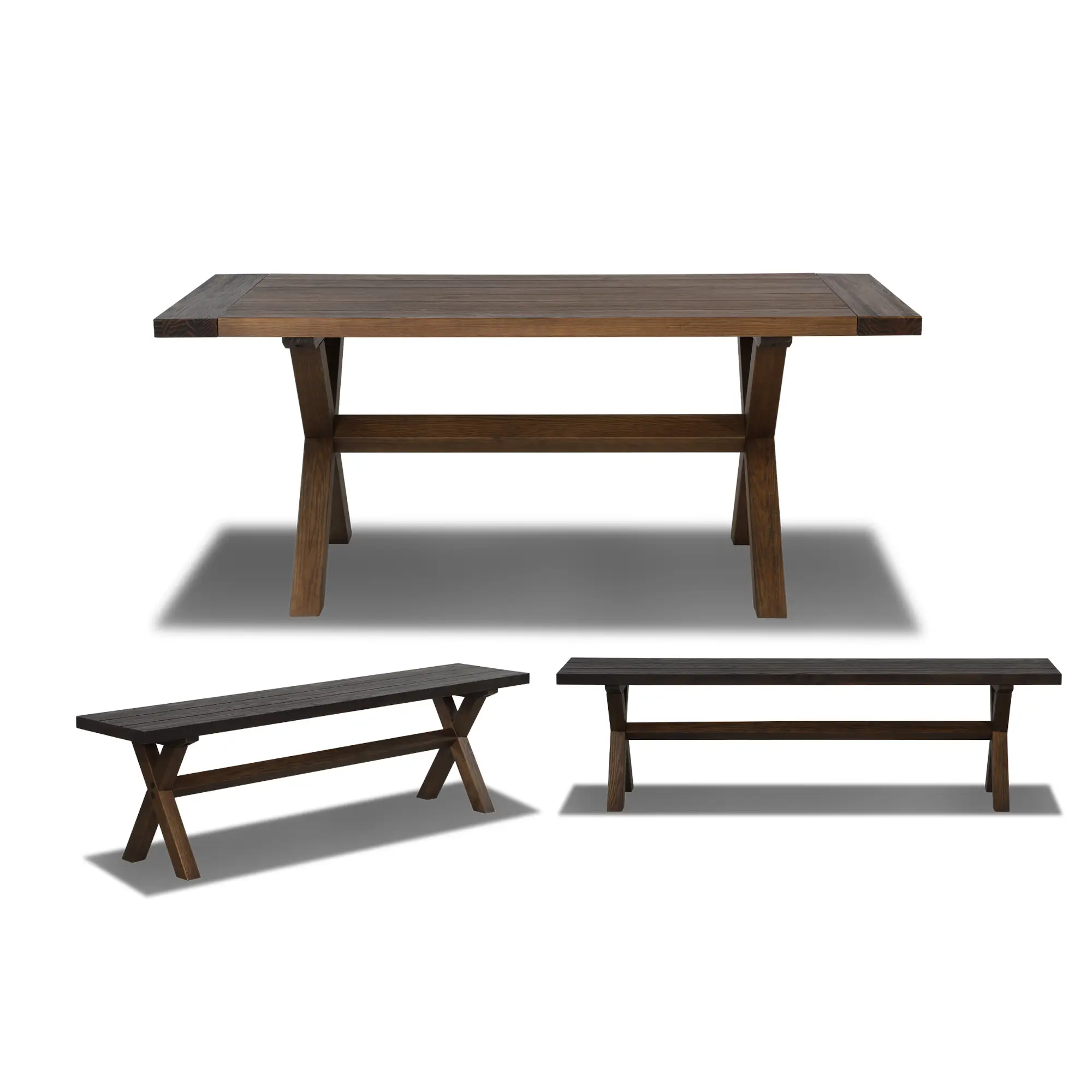 Cascais 72" Table & Bench Dining Set (3-piece) - Image 13